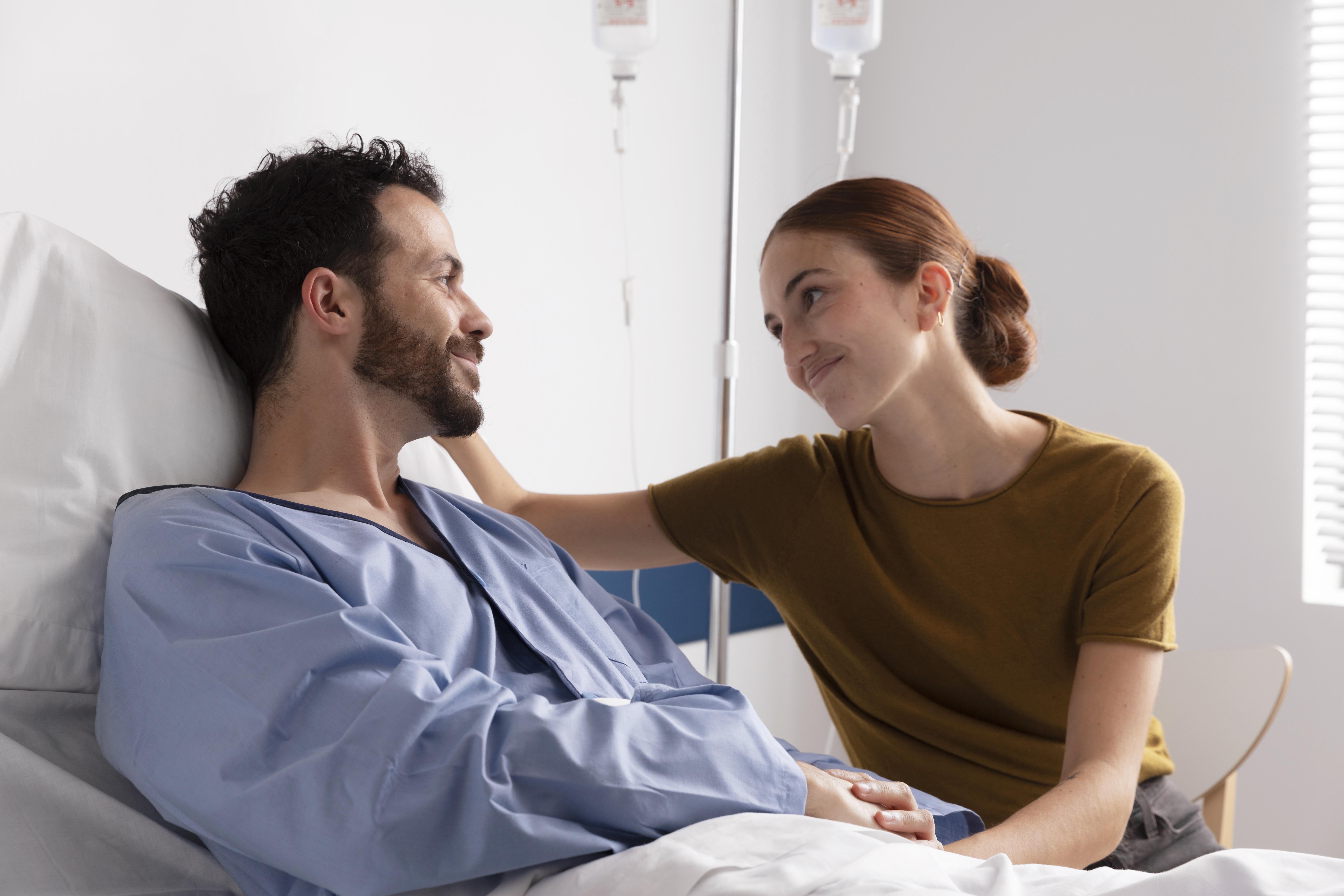 Patient receiving medical support funded by Gill Financial